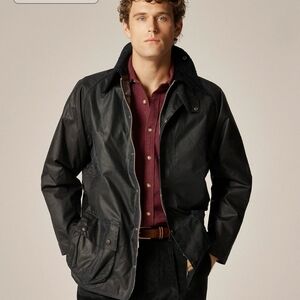 Barbour® Beaufort® wax jacket J Crew Men's  Size 44 -XL Black NWT CC235